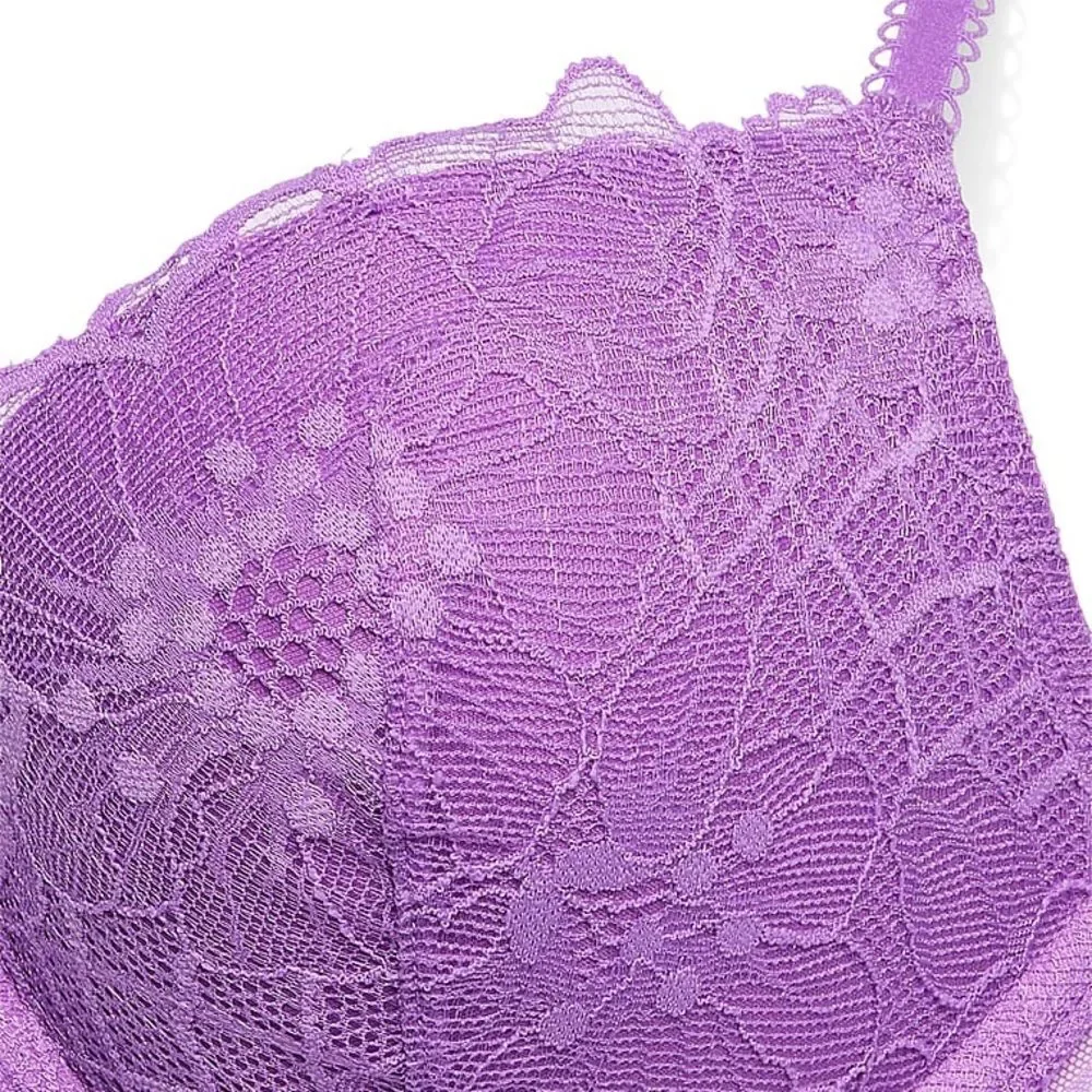Victoria Secret Sexy Tee Lace Push-Up Front-Close Bra padded Lace Purple 34D NWT